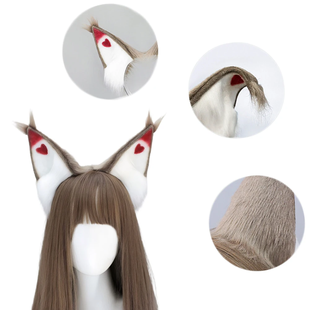 Fantasia Husk Ears With Headband Cosplay Cat Hair Clip TV Hell Inn Disfraz Costume Accessories Halloween Carnival Women Men Prop view 5