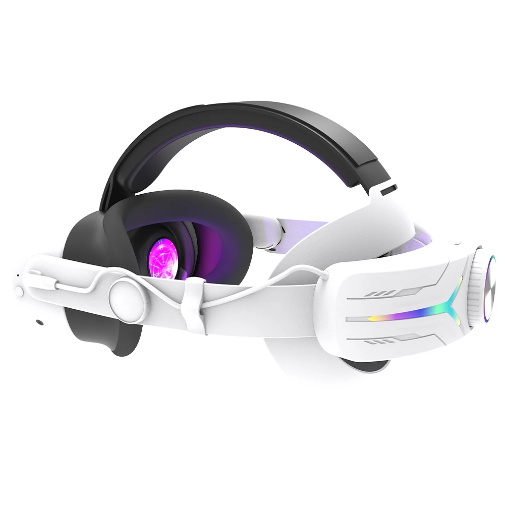 

Регулируемый RGB-ремешок на голову с аккумулятором 12000 мАч для улучшенной поддержки и баланса, совместимый с Meta Quest 3S
