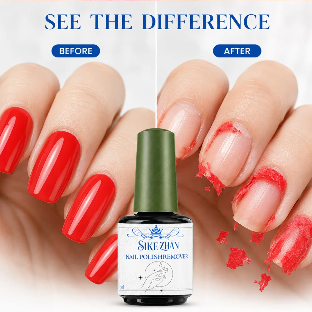 SIKEZHAN Fast Magic Gel Remover Quick Clean UV Gel Polish Acrylic Soak Off Base Top Coat Peeling Remover with Nail Art Tools