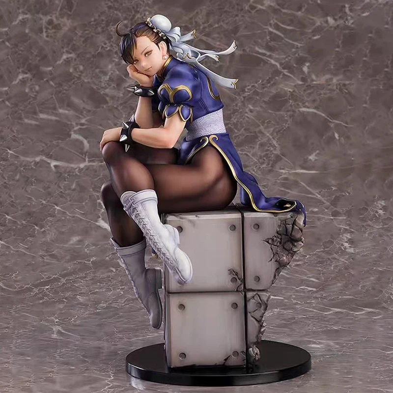 26cm Street Fighter Anime Figure Chun Li Figure SF Chun Li Figurine Pvc GK Statue Model Collection Doll Ornament Desk Toys Gifts