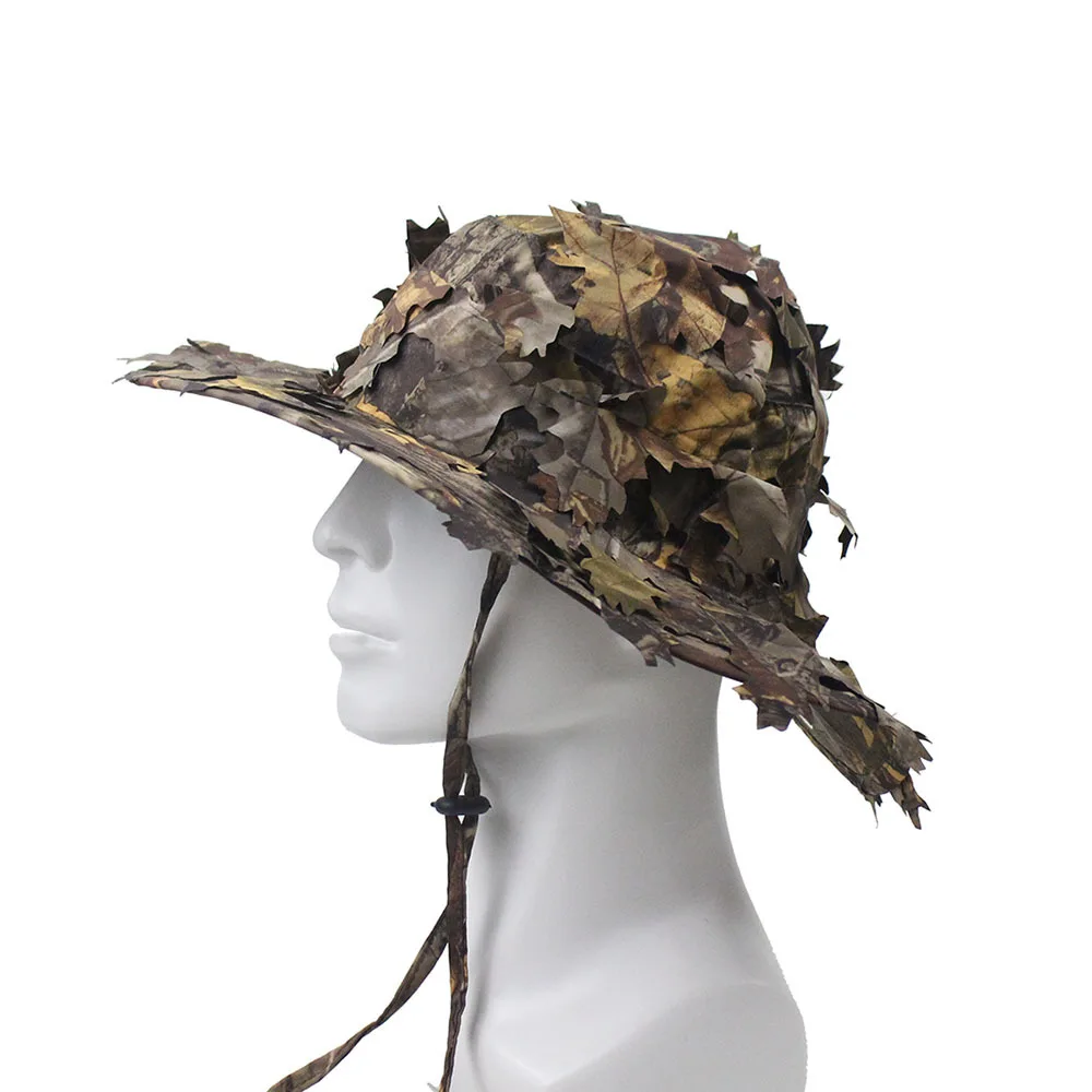 3D Leaf Tactical Hat Quick Dry Waterproof Shade Light Through Camouflage Hunting Fishing Shooting Outdoor Jungle