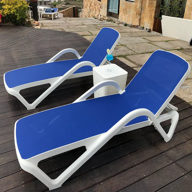 Outdoor Pool Chaise Lounges Hot Spring Hammam Bathroom Plastic Leisure Beds Beach Amusement Park Hotel Lounges