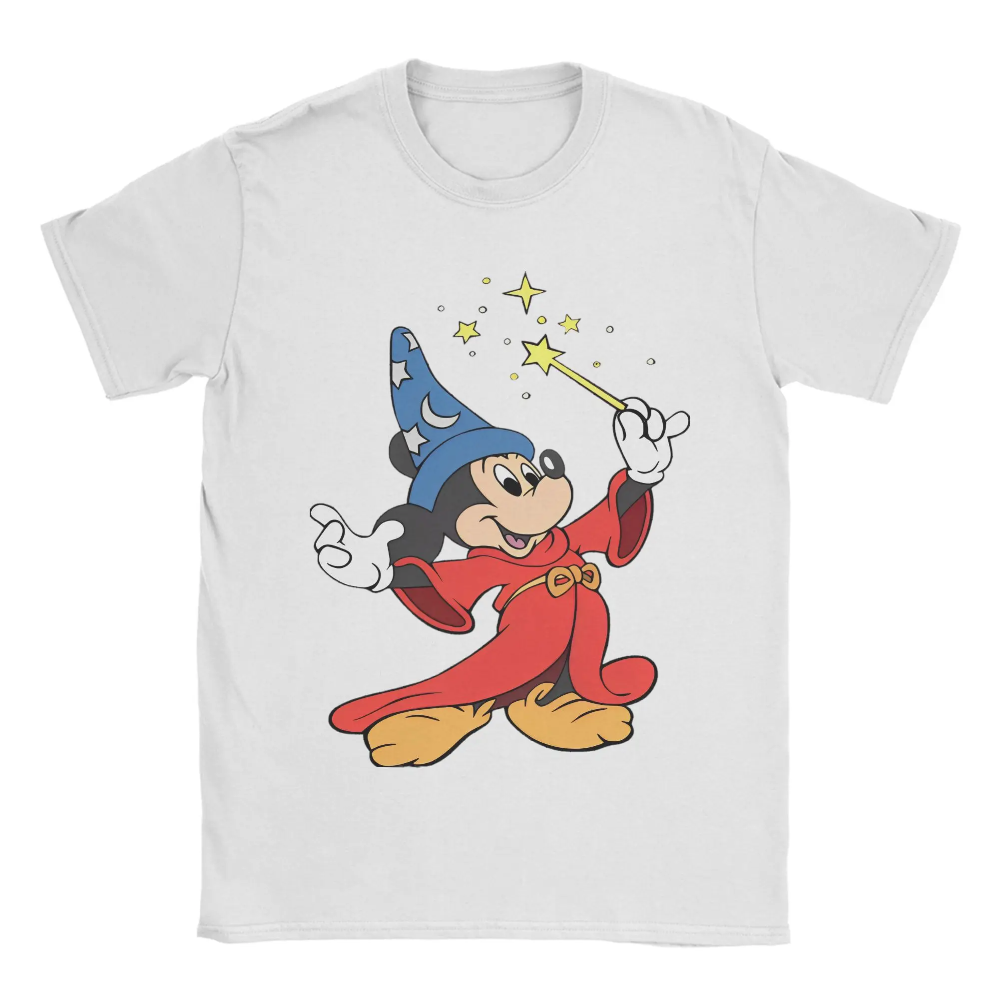 

Men Women's Fantasmic Mickey Mouse T Shirts Colors Fantasia Movie 100% Cotton Clothes Leisure Short Sleeve Tees Party T-Shirt