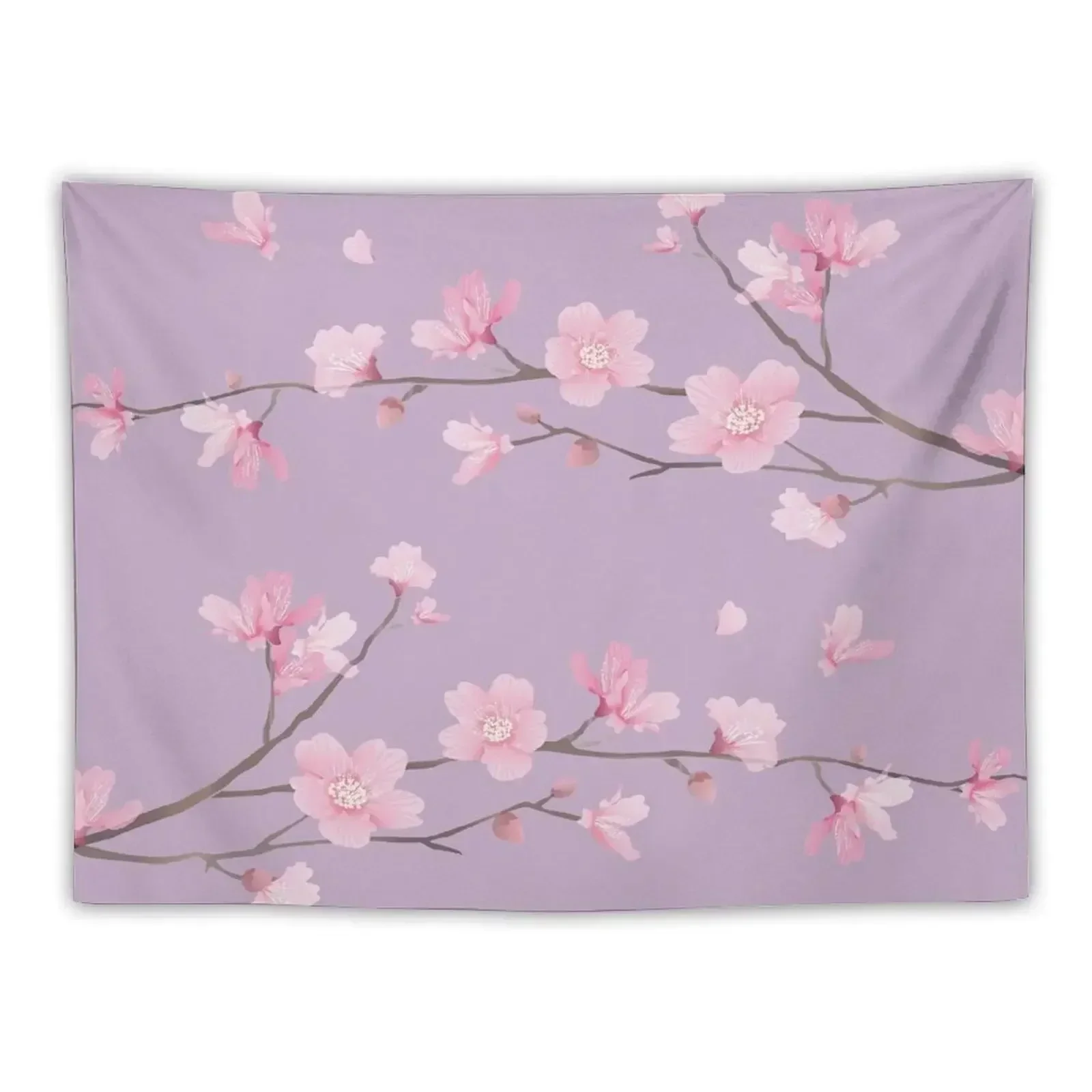 

Cherry Blossom flower plant - Pastel Purple Tapestry Nordic Home Decor Wall Hanging Decor Aesthetic Home Decor Tapestry
