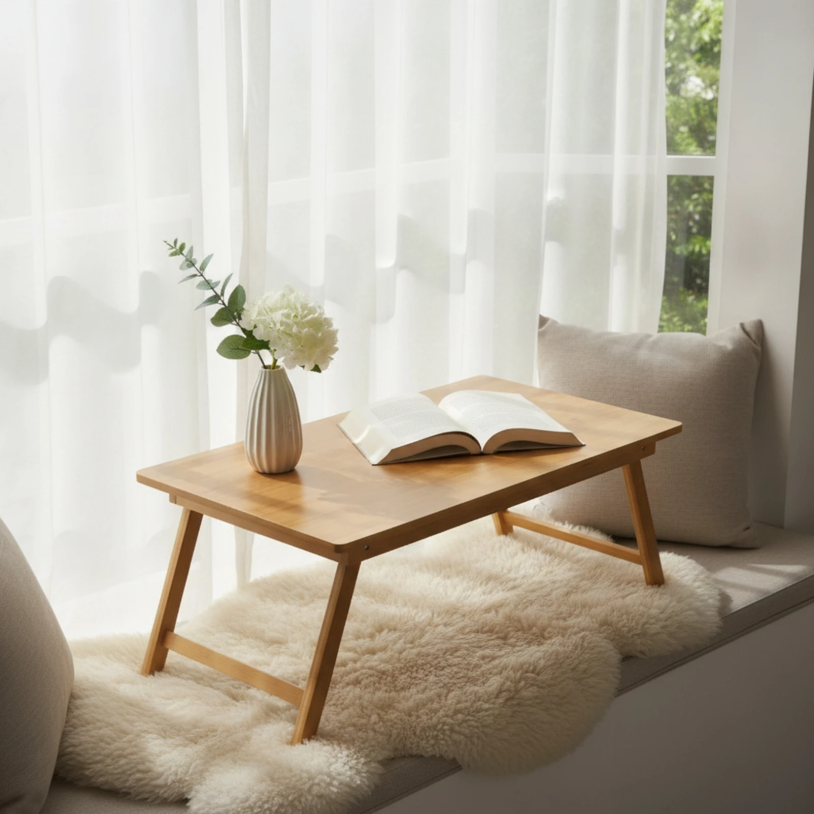 Laptop Bed Tray Table Collapsible Laptop Table Bed Tray Compact Furniture Multi-Functional for Students, Sofa, Floor