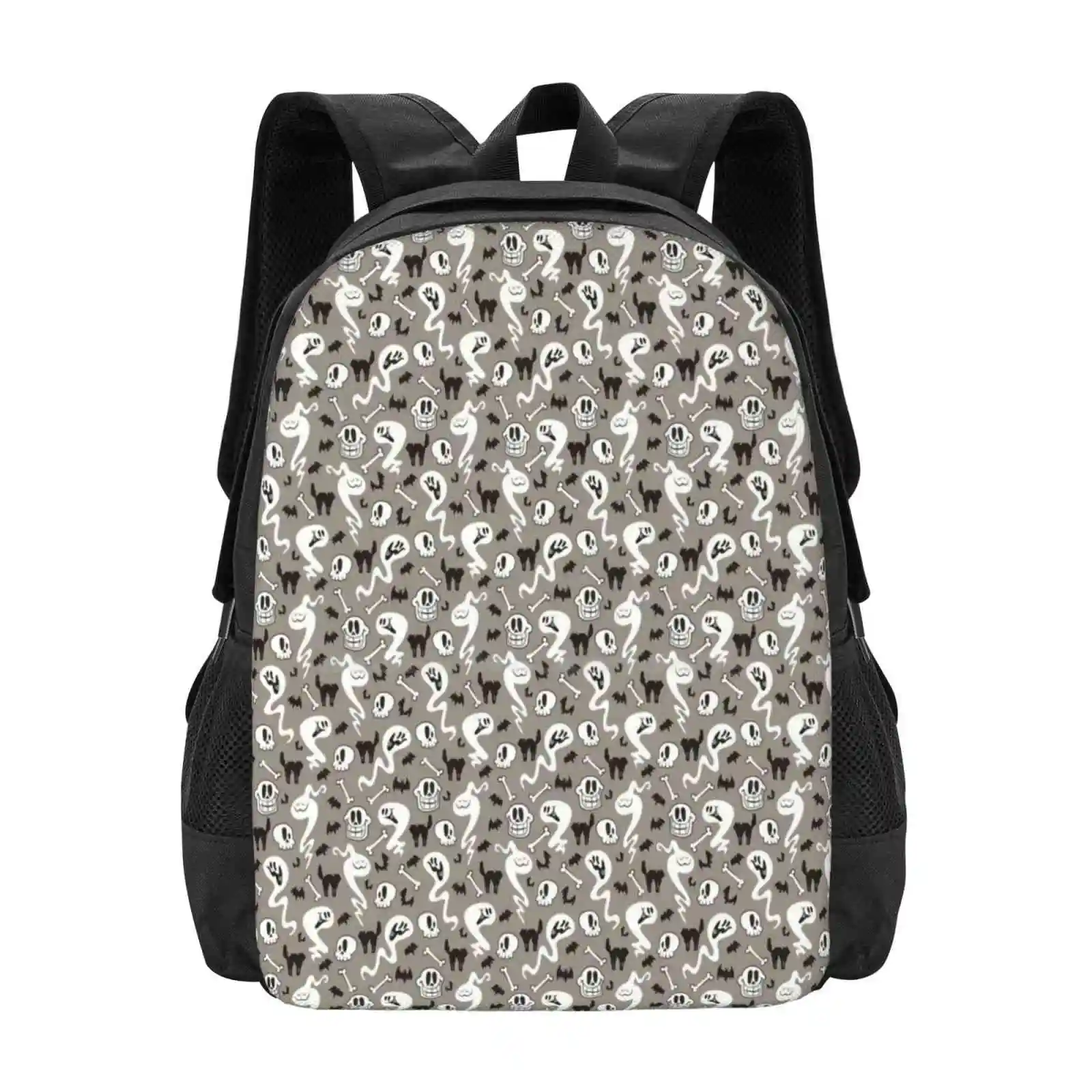 Modello spettrale modello Design Bagpack borse da scuola modello spettrale Halloween fantasma scheletro gatto pipistrello