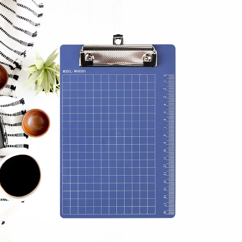 

3Pcs Board Plastic Solid Clipboard Lightweight Hanging A5 Paper Holder for Office School Students Teachers