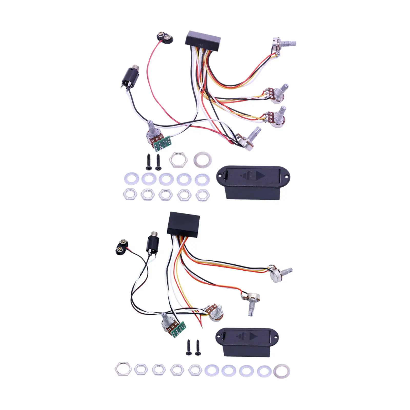 Prewired Active Pickup Circuit for Electric Bass Guitar EQ Tone Kit Enhanced Output and Easy Installation