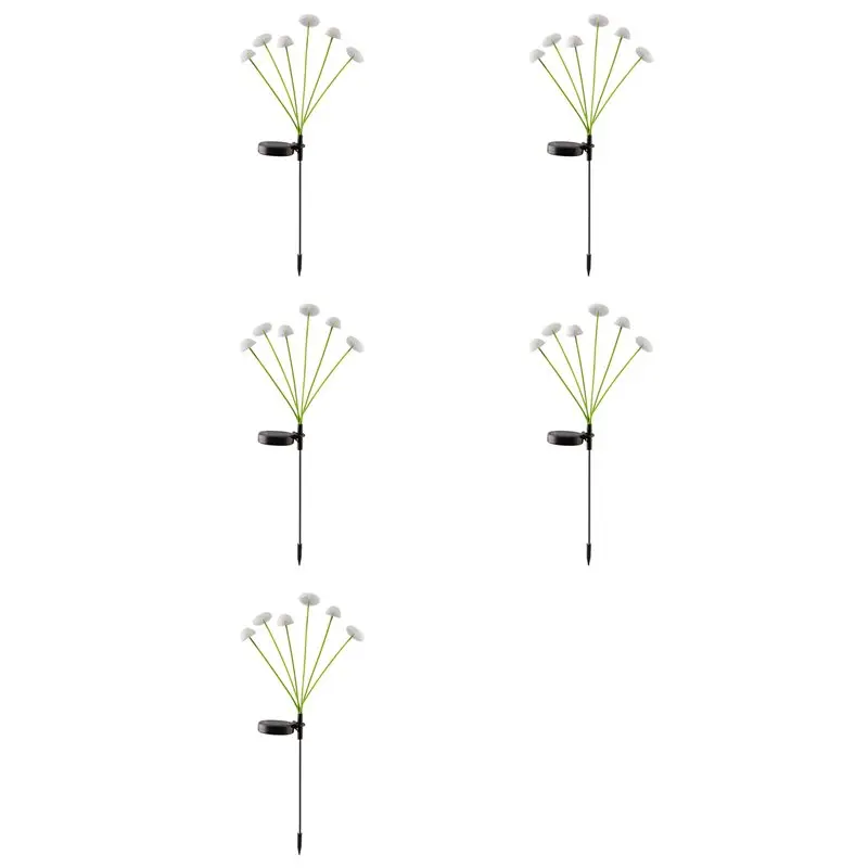 

AB33-5X Solar Garden Lights 6-Head LED Mushroom Lamp Jellyfish Atmosphere Light B