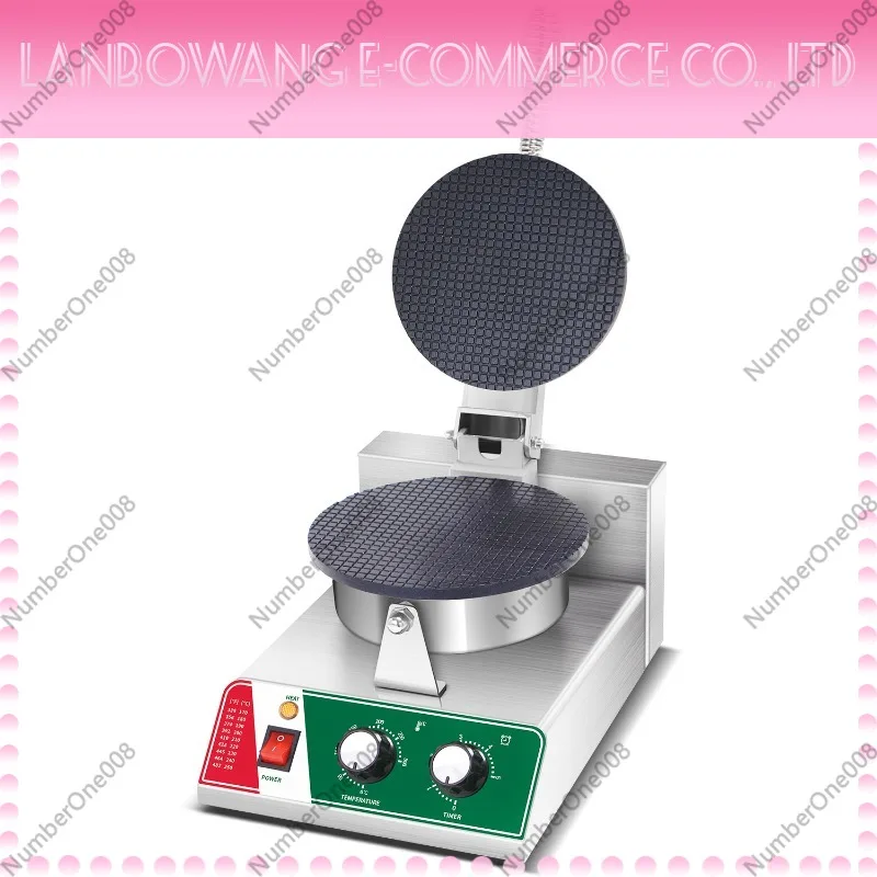 Electric Crispy Ice Cream Cone Maker Non-stick Ice Cream Waffle Cone Baking Machine for Street Food Stall Business Snack Bar