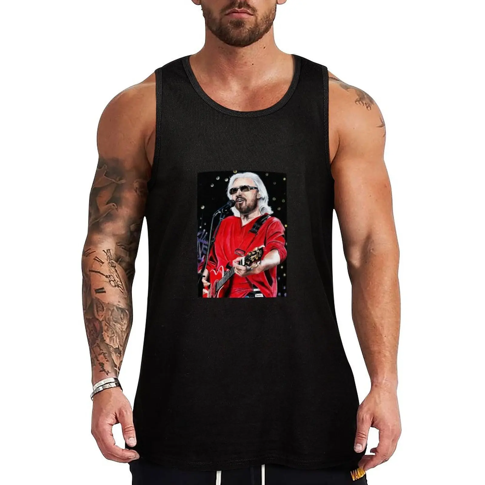 

Barry Gibb Tank Top T-shirt Men's gym Male vest mens designer clothes