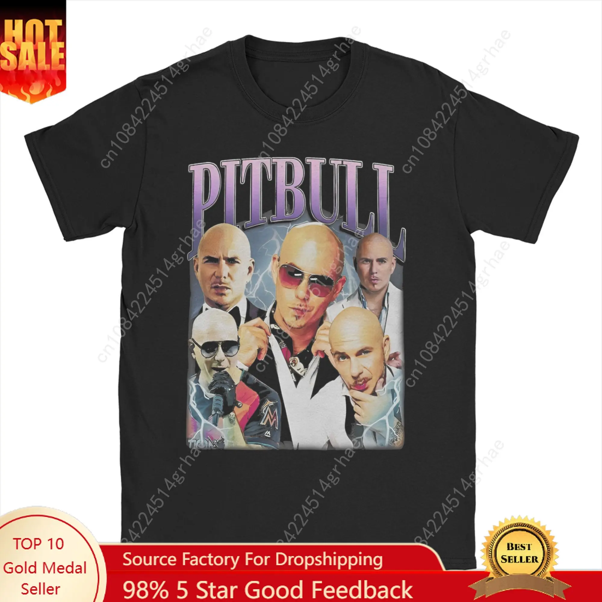 

Funny Pitbull Rapper T-Shirt for Men Round Collar Cotton T Shirt Mr Worldwide Short Sleeve Tee Shirt Birthday Gift Clothing