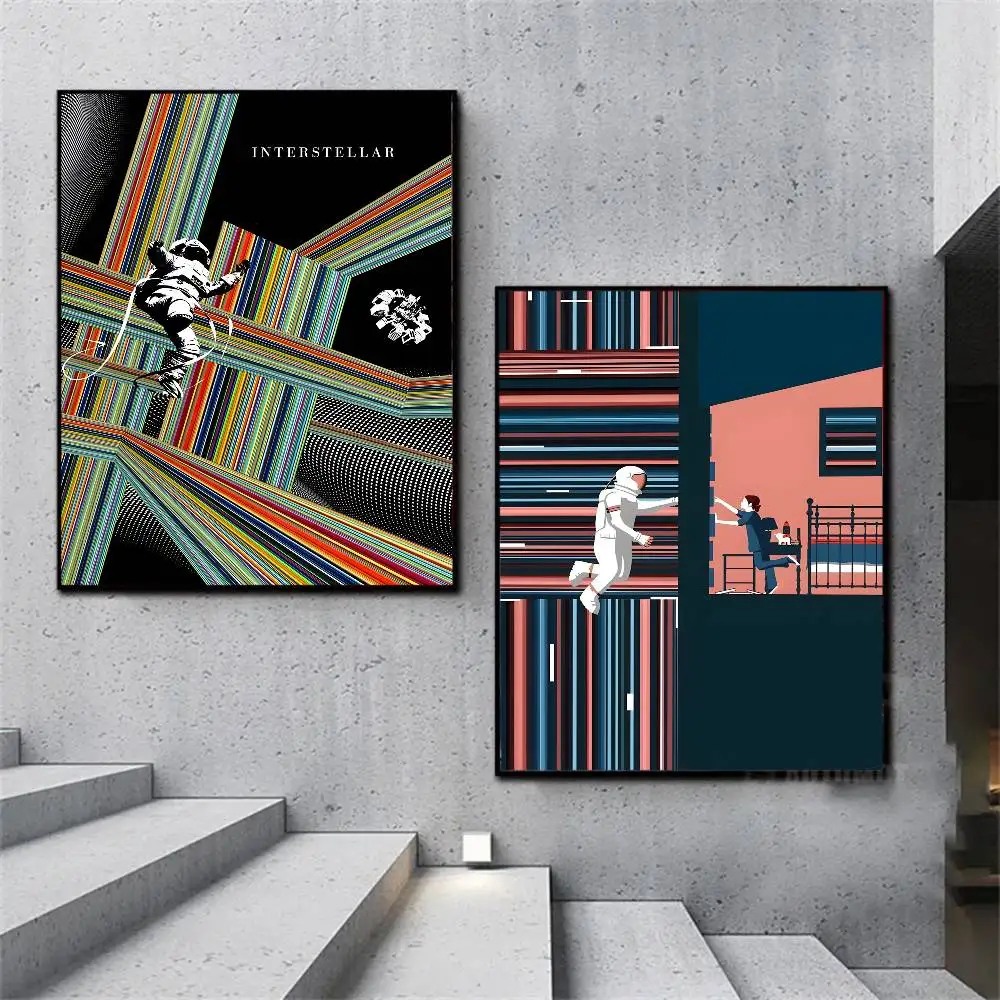 ملصق فني لزج للفيلم بين النجوم عالي الوضوح ملصق فني ذاتي اللصق مقاوم للماء لتزيين المنزل #5