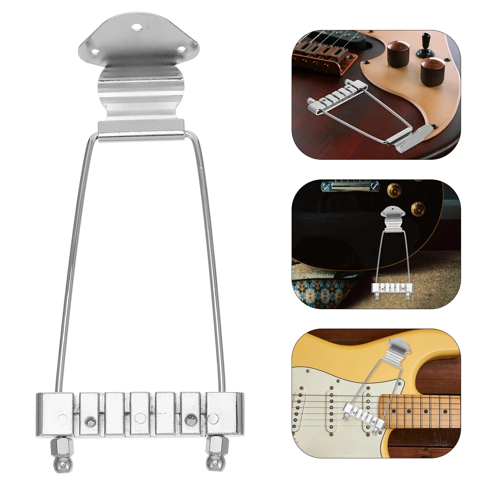 

Professional Trapeze Tailpiece for 6-string Guitar (Silver) Guitar trapeze tailpiece 6 string guitar trapeze tailpiece