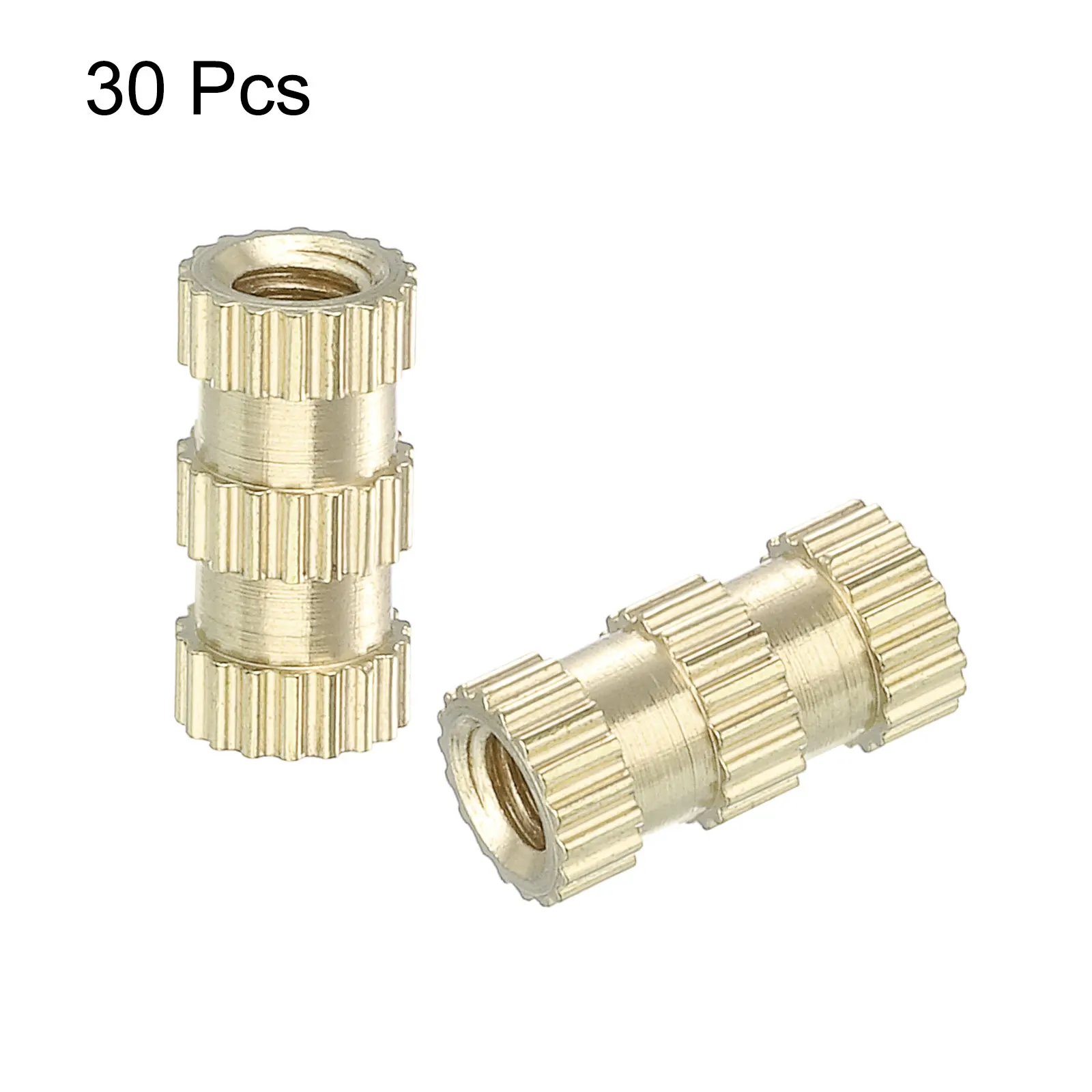 

Uxcell 30pcs Knurled Insert Nuts M2.5 M3 M4 M5 M6 Brass Knurled 3D Printing Nuts Thread Heat Molding Nuts For 3D Printer Parts