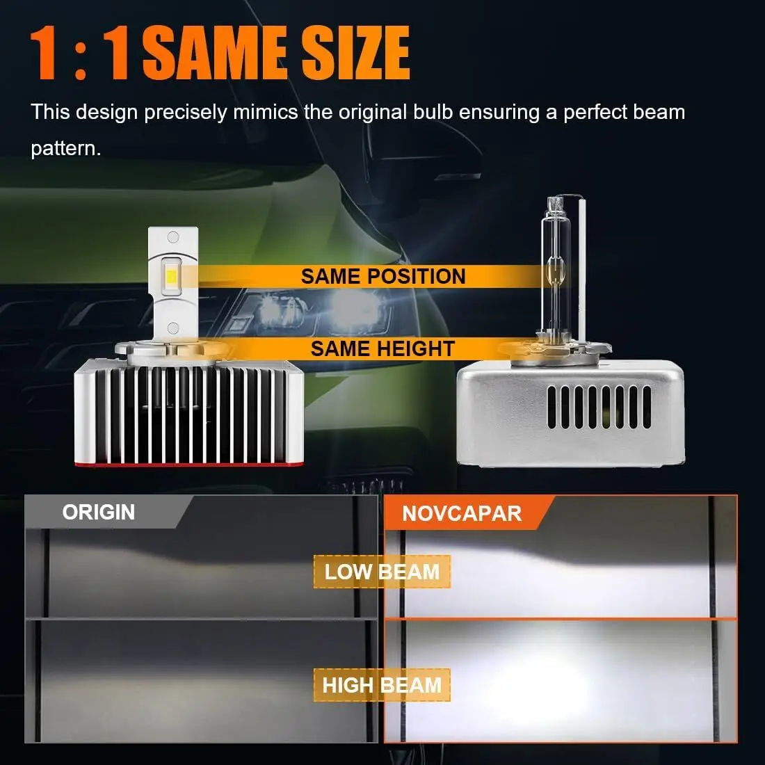 2 قطعة D5S LED المصابيح الأمامية ل 2016-2018 تشيفي سيلفرادو جي إم سي سييرا 1500 2500 HD 3500 HD الشظية SC-1058