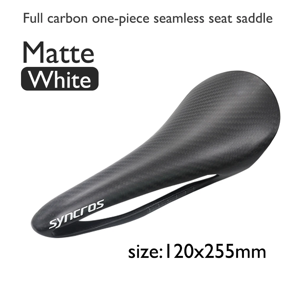 

SYNCROS Aero carbon fiber saddle, road/mountain bike seat, one-piece molding, 3K/matte/gloss finish, 7x9mm，bicycle accessories