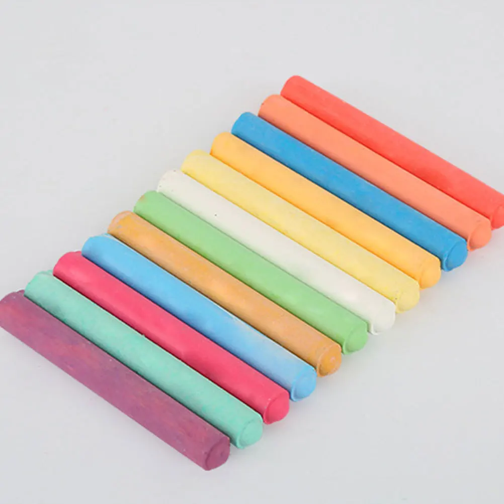 

12Pcs Dust Free Water Soluble Chalks Colorful Non Toxic for Teachers School Supplies High Molecular Polymer Dust-Free Chalk
