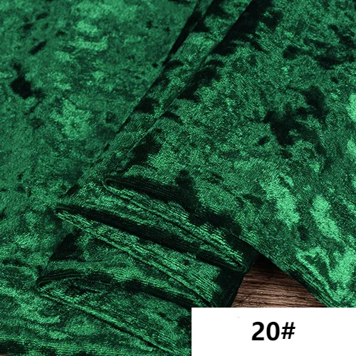 Stretch Crushed Velvet Fabric Upholstery Velour Cloth For Sofa and Curtain,By The Meter, Red,Black,Grey,Teal,Green,Blue,Pink