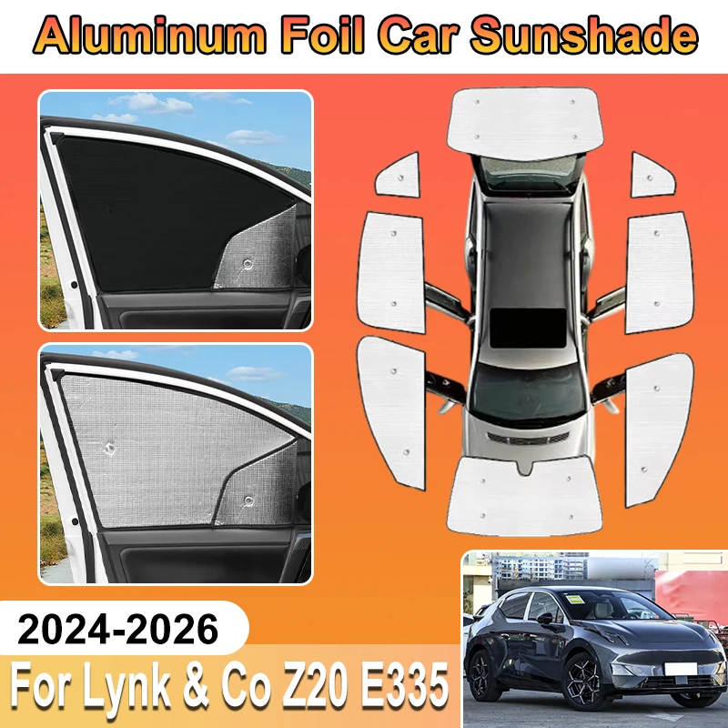 

For Lynk & Co Z20 02 Lynk Co Z20 Accessories E335 2024 2025 2026 Car Window Covers Aluminum Foil SunShade Sun Block UV Protector