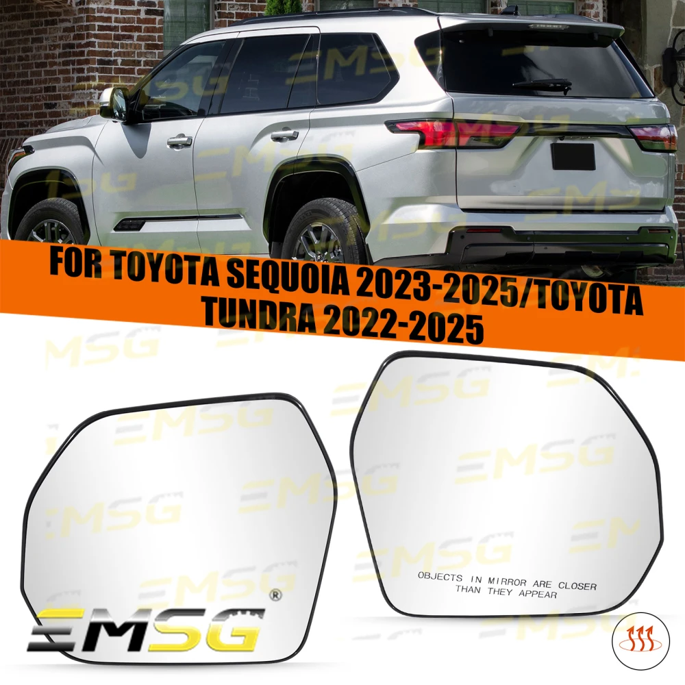Heated Rearview Mirror Glass For Toyota Sequoia 2023 2024 2025 Tundra 2022 2023 2024 2025 Car Accessories Door Lens 879070C010