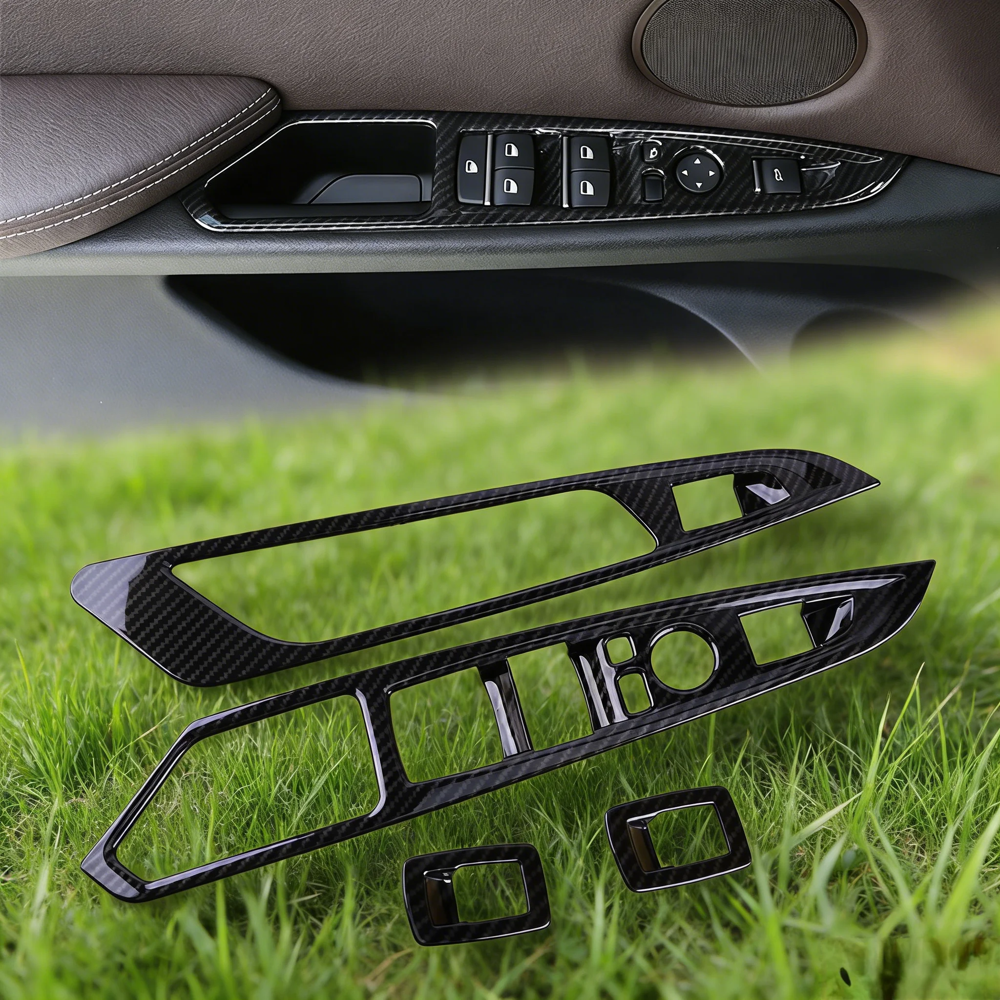 

Накладки на кнопки стеклоподъемников для BMW X5 F15 X6 F16 2015-2017 2018, стиль карбон, для леворульных авто