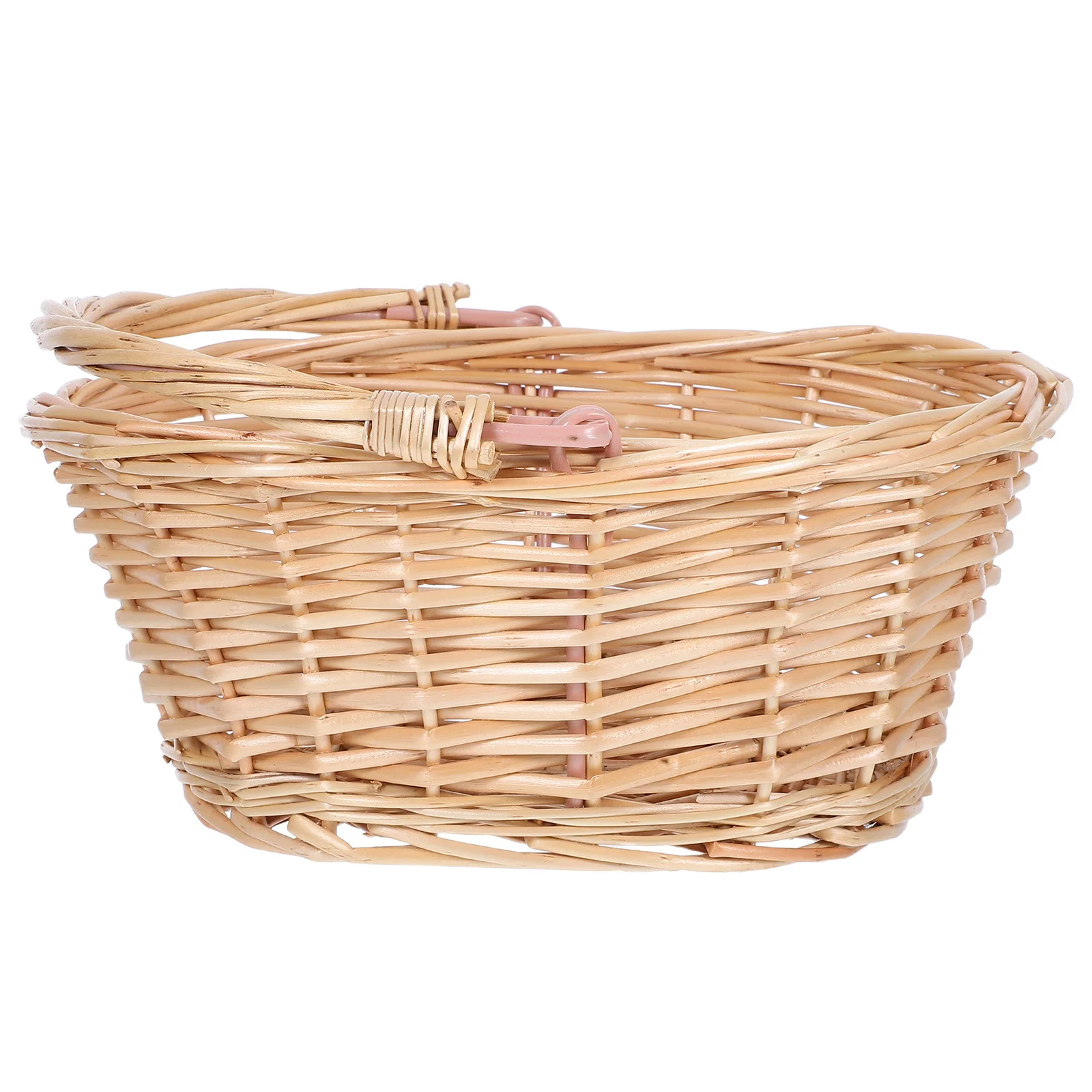 

Large Capacity Willow Picnic Basket Sturdy Handle Woven Storage Container for Fruits Flowers Outdoor Indoor Use Portable Harvest