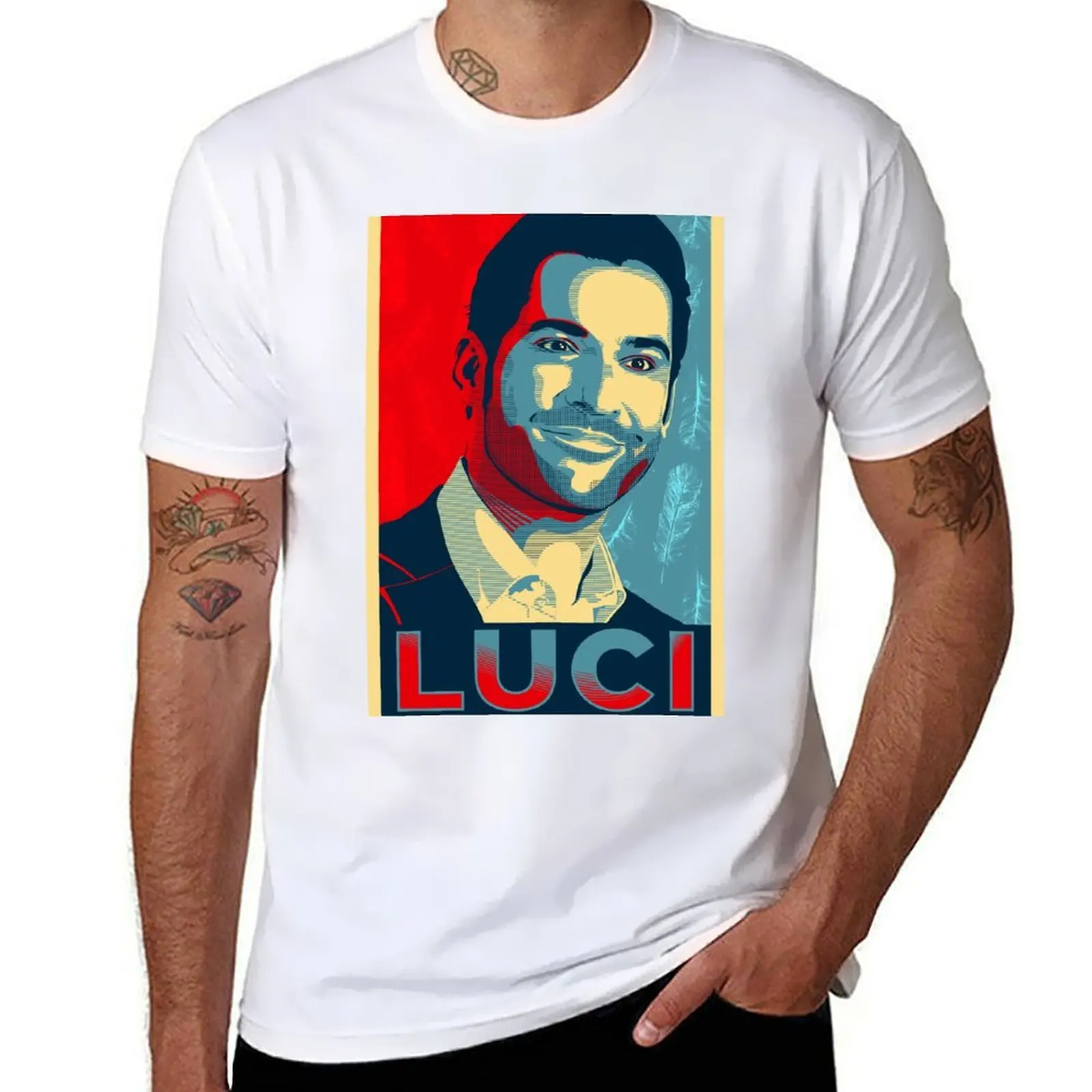 

LUCIFER T-Shirt man graphic t shirt t shirts for man cotton funny T-Shirt
