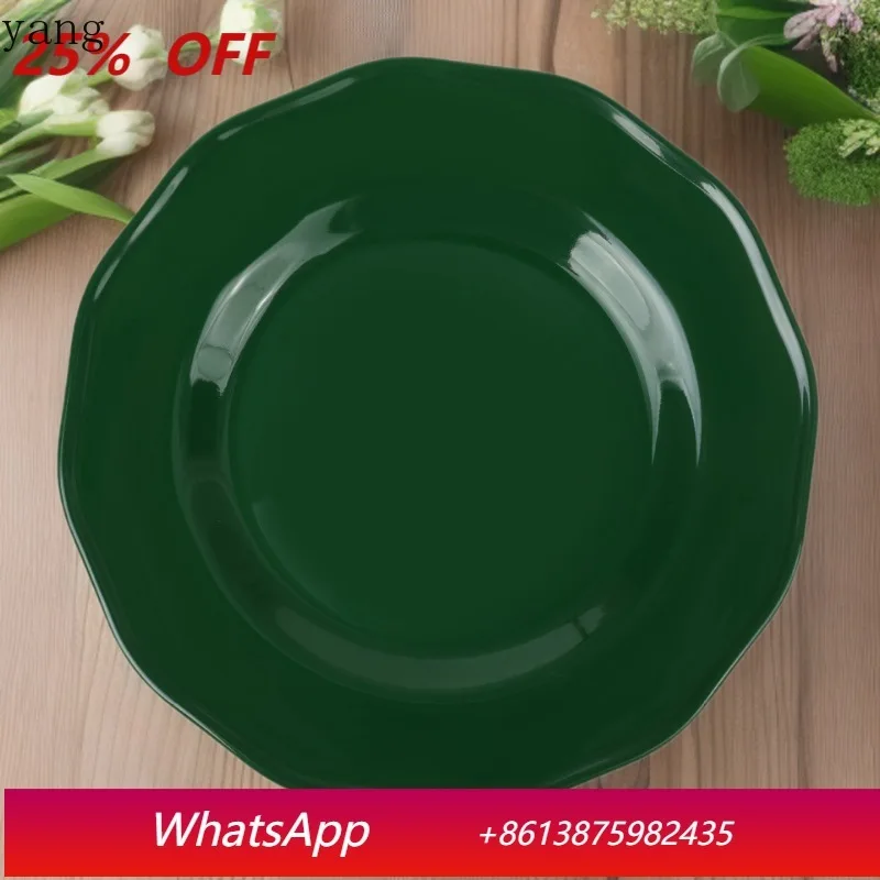 

LH Round Flat Plate Western Dim Sum Cake Dessert Plate Restaurant Dumpling Plate
