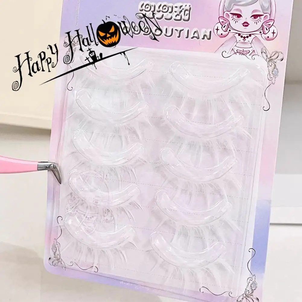 Hot False Eyelashes Cosplay White One-Piece False Eyelashes Natural Thin Band False Eyelashes for Beauty Makeup Tool M0B9