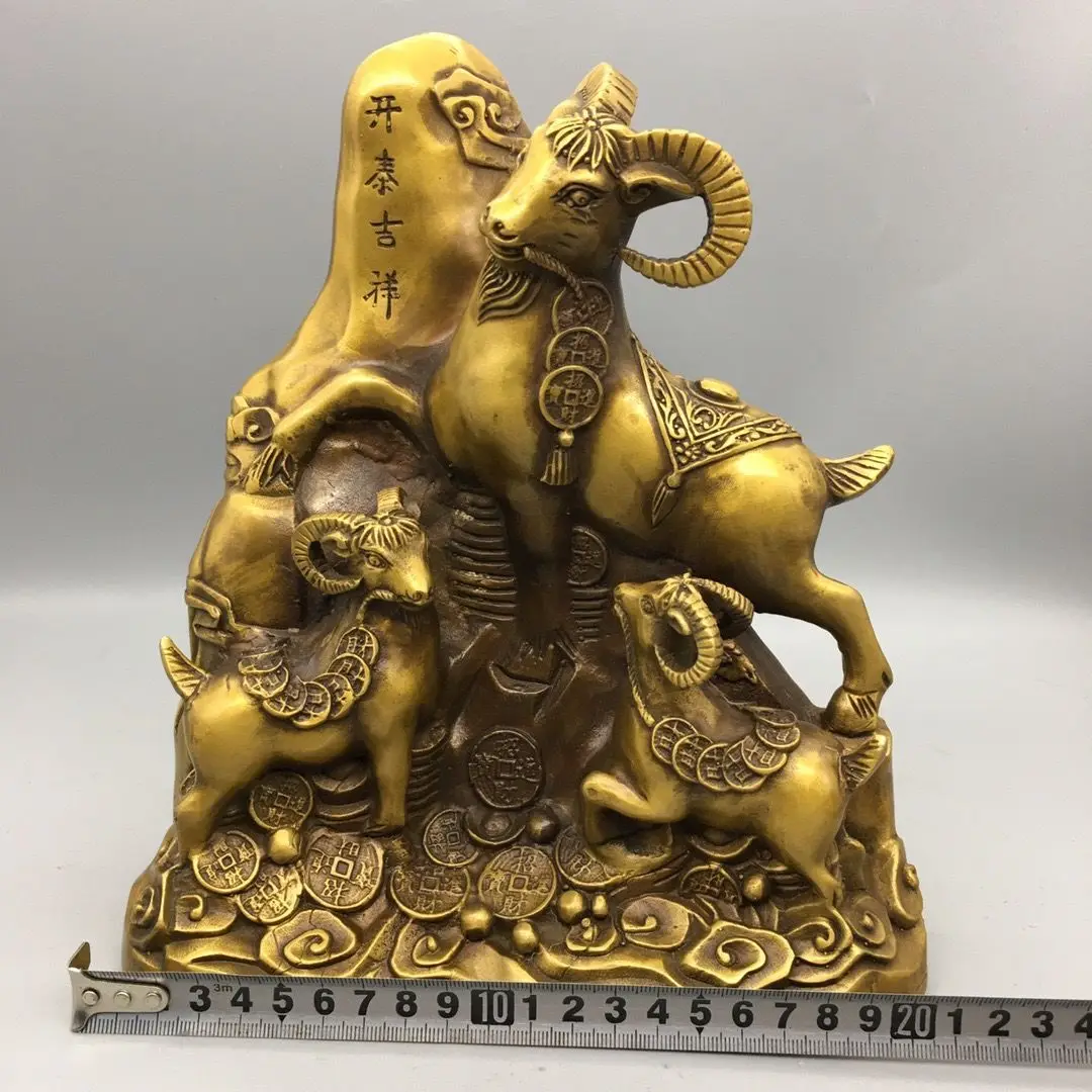 bronze collection Kaitai auspicious Sanyang Kaitai ornament handicrafts decorative ornaments creative gifts