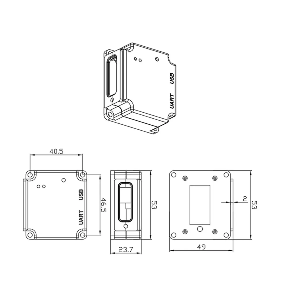 DC5V USB UART Qr Code Bar Code Fast Speed Global Exposure Barcode Scanner Module Reader for Express Box Hospital