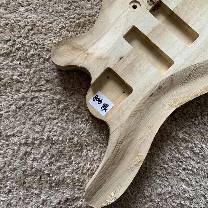 Low Price Active Bass Guitar Body Solid Basswood Right Hand Unfinished  Tiny Damages and Dirty YB408