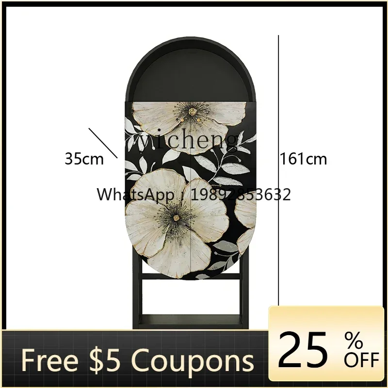 

ZZ Solid Wood Sideboard Integrated Tea Locker Simple Display Cabinet