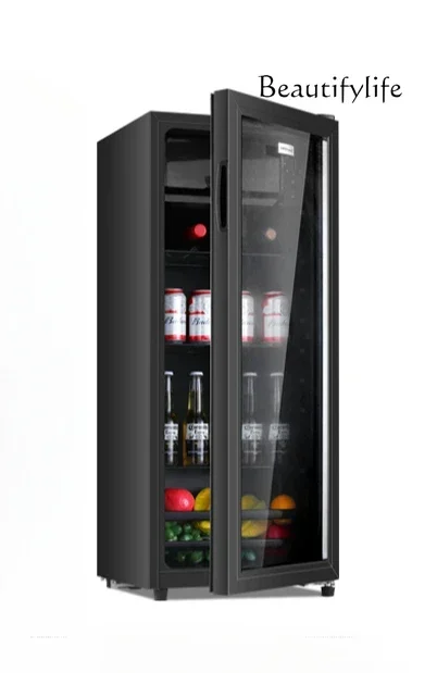 

Ice Bar Single Door Small Refrigerator Transparent Refrigerated Cabinet Office Tea Beverage Preservation Wine Cabinet