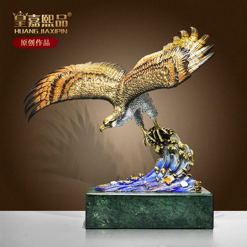 

Hxl solid brass eagle soaring ornament - office & home decor