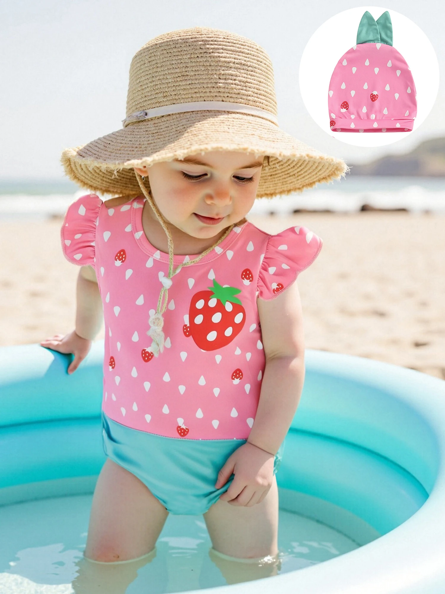 3Pcs Baby Boy Spring Outfits Short Sleeve V-Neck Romper with Pants Set Toddler Animal Costume and Hat Ensemble