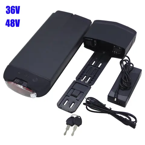 후면 랙 Ebike 배터리 팩 24V 36V 48V 10.4Ah 13Ah 20Ah 24Ah 250W 350W 500W FAFREES 20F054 충전기가있는 20 인치 ebike 배터리