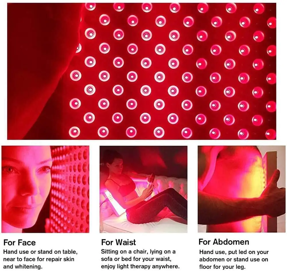 45W Red Light Therapy Panel, Deep Red 660nm and Near Infrared 850nm LED Light Therapy Combo For Skin Beauty, Pain Relief