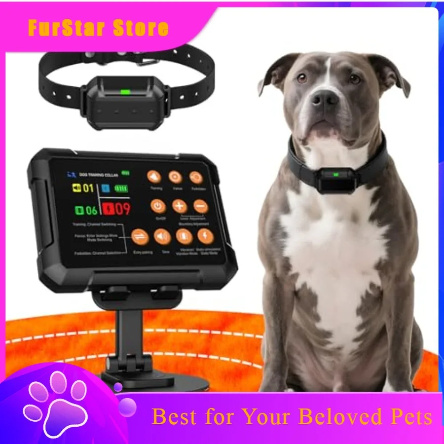 FurStarElectric Fence For 3 S. Radar Wireless Fence System 0300 Ft Range IPX7 Waterproof Dog Training Collar Sound Vibration Sta