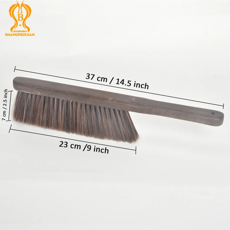 SHANGPEIXUAN 14.5 inch Length Kitchen Cleaning Brush Wooden Handle Brush Soft Flat Bristle Sweep Flour from Oven Cleaning Dust