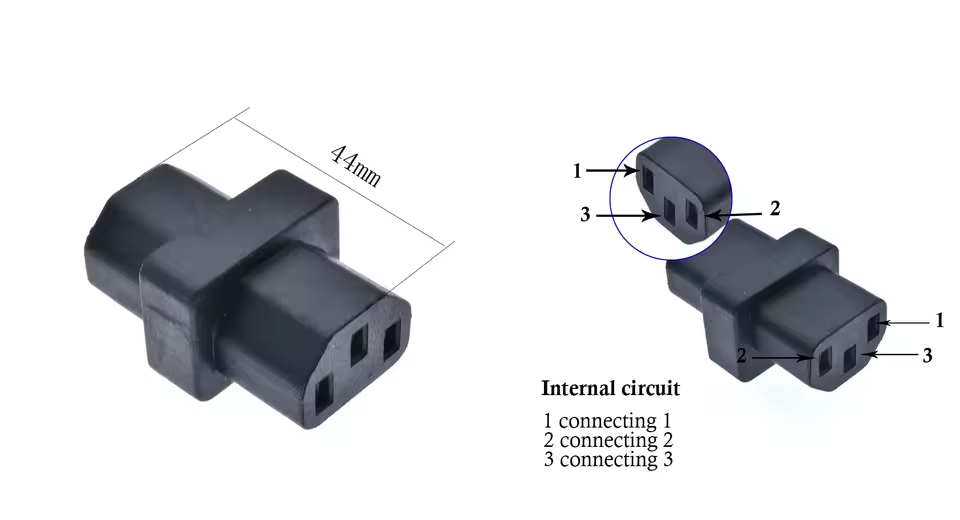 IEC320 C13 Power Adapter,AC 250V 10A IEC320 C13 Female to Female Extension Power Socket Adapter for Cord Connection - AliExpress 