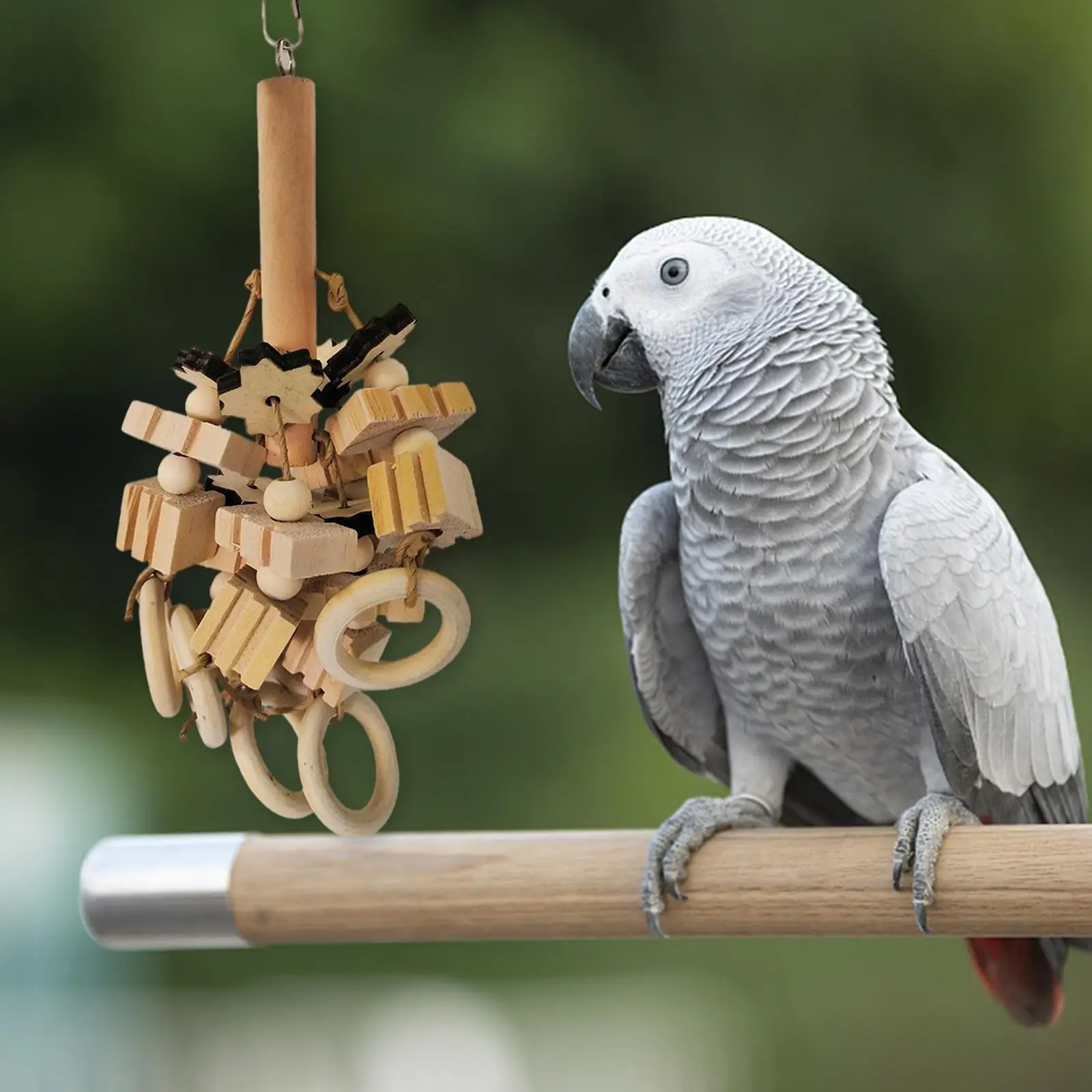 Parrot Wooden Chewing Toys Environmental Protection for Parakeet African Grey Macaws Tearing Bird