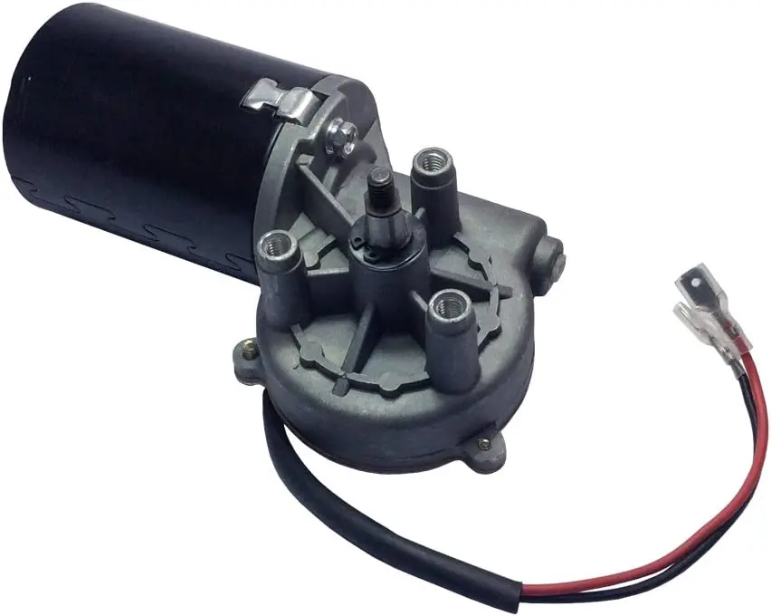 High Torque 24V DC Electric Reversible Gear Motor 50 RPM Right Angle Thread Shaft for Volume Gate Garage Door