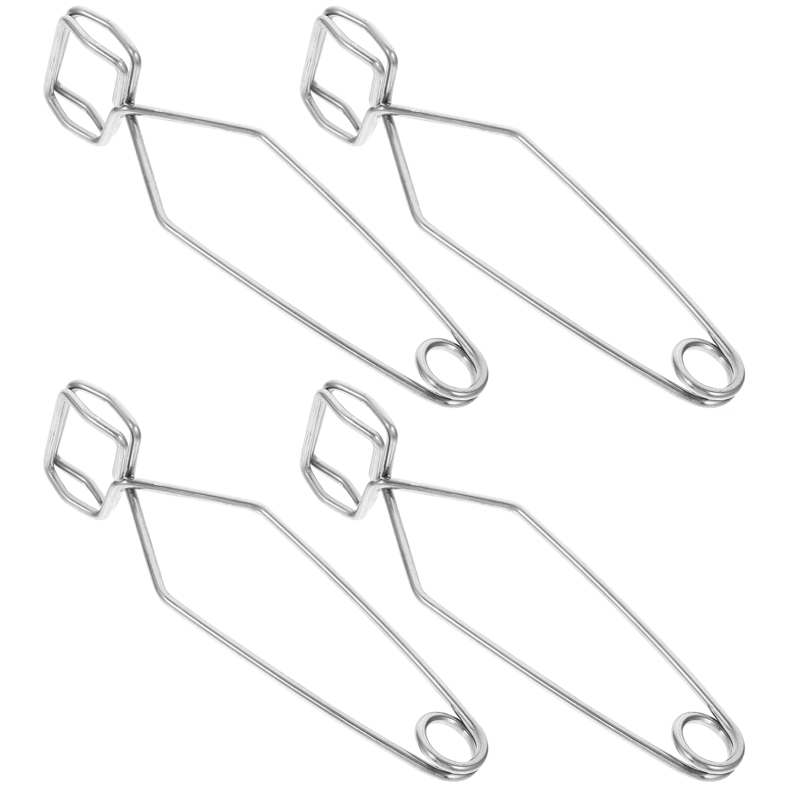

4 pcs Test Test Tube Clip Clamp High Temp Self Closing Spring Home Teaching Equipment Supply