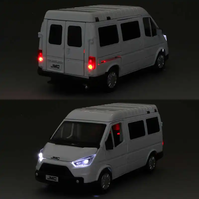 1/32 JMC MPV lega Business VAN modello di auto Diecasts veicoli giocattolo in metallo modello di auto simulazione collezione di luci sonore giocattolo per bambini regalo
