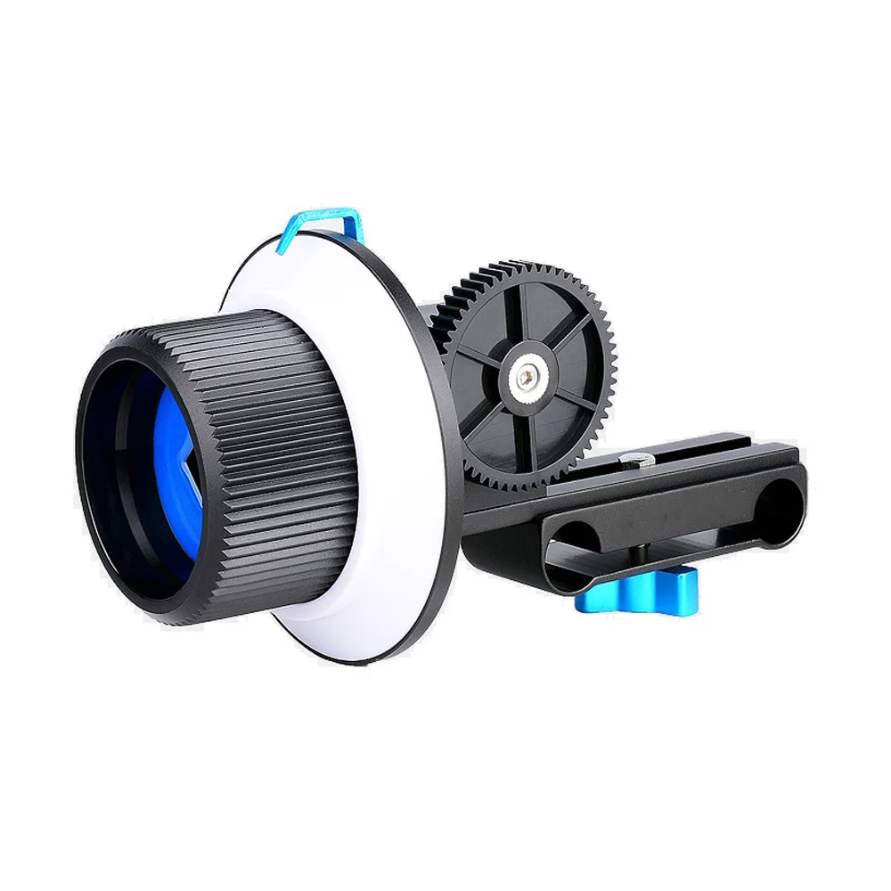 Mcoplus 15mm Rail DSLR Follow Focus Puller with Flexible Gear Belt for  for Cinema Camera, DSLR / Mirrorless Camera 5D II III IV
