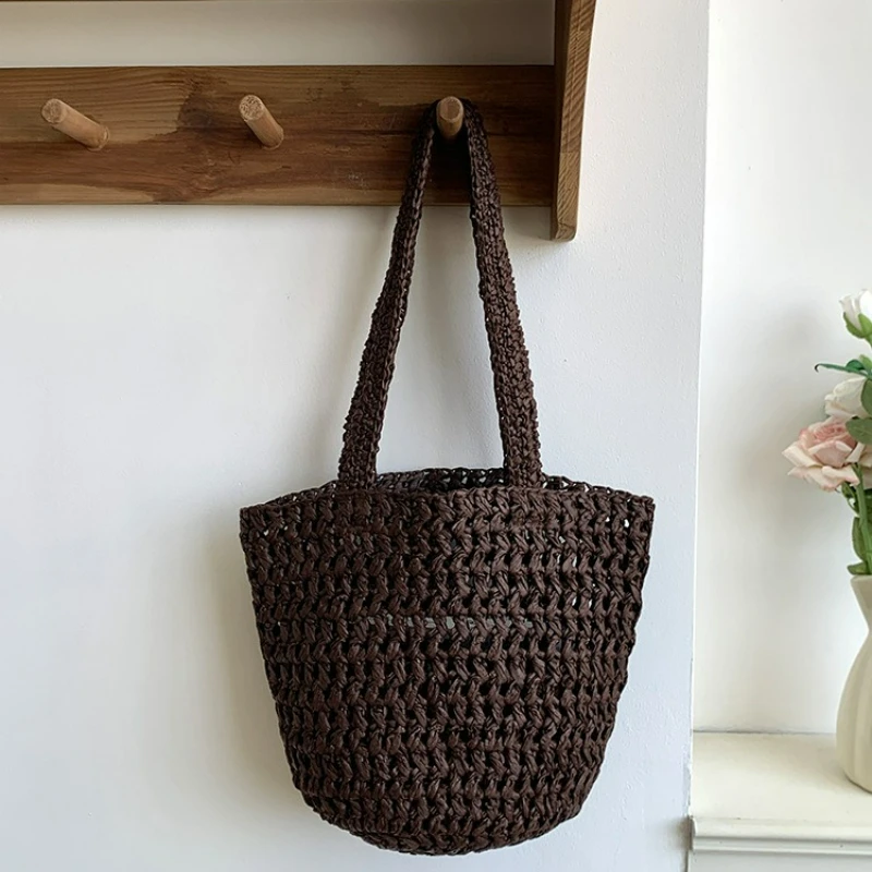 

Fashionable Lady's Hand-woven Handbag - Perfect for Light and Versatile Daily Use, Large Capacity, Single Shoulder Strap Bag