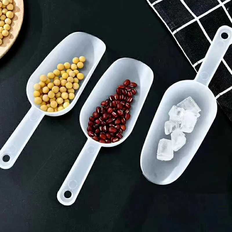 Mini Plastic Ice Shovel Kitchen Flour Food Candy Ice Cream Scoop Dessert Pelles Bonbons Beans Scoops Party Buffet Small Tools