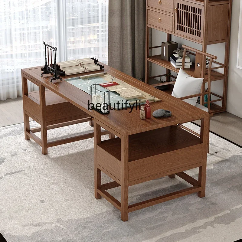 

LXCalligraphy table New Chinese solid wood, office, writing desk Computer table Chinese painting tableSSS